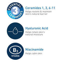 CeraVe PM Moisturizing Lotion, Night Cream for All Skin Types - 3 fl oz: No Fragrance Added, Noncomedogenic, Oil-Free