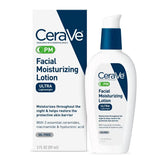 CeraVe PM Moisturizing Lotion, Night Cream for All Skin Types - 3 fl oz: No Fragrance Added, Noncomedogenic, Oil-Free