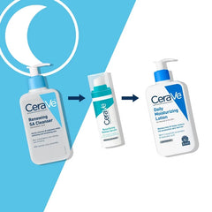 CeraVe SA Face Wash Salicylic Acid Cleanser with Hyaluronic Acid & Niacinamide - 16 fl oz: Liquid Exfoliating Formula for Normal Skin