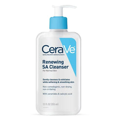 CeraVe Renewing SA Cleanser - 12oz: Noncomedogenic, Paraben-Free, With Salicylic Acid, For Normal, Sensitive Skin