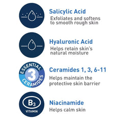 CeraVe Renewing SA Cleanser - 12oz: Noncomedogenic, Paraben-Free, With Salicylic Acid, For Normal, Sensitive Skin
