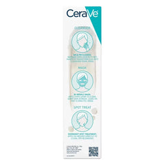CeraVe 3in1 Acne Clay-to-Foam Facial Cleanser, Mask & Spot Treatment -  4 fl oz