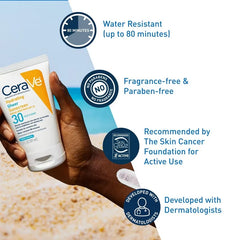 CeraVe Hydrating Sheer Sunscreen Lotion for Face and Body - SPF 30 - 3 fl oz