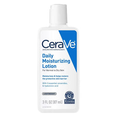 CeraVe Daily Moisturizing Face and Body Lotion for Normal to Dry Skin – 3 fl oz: No Fragrance Added, Noncomedogenic, Oil-Free