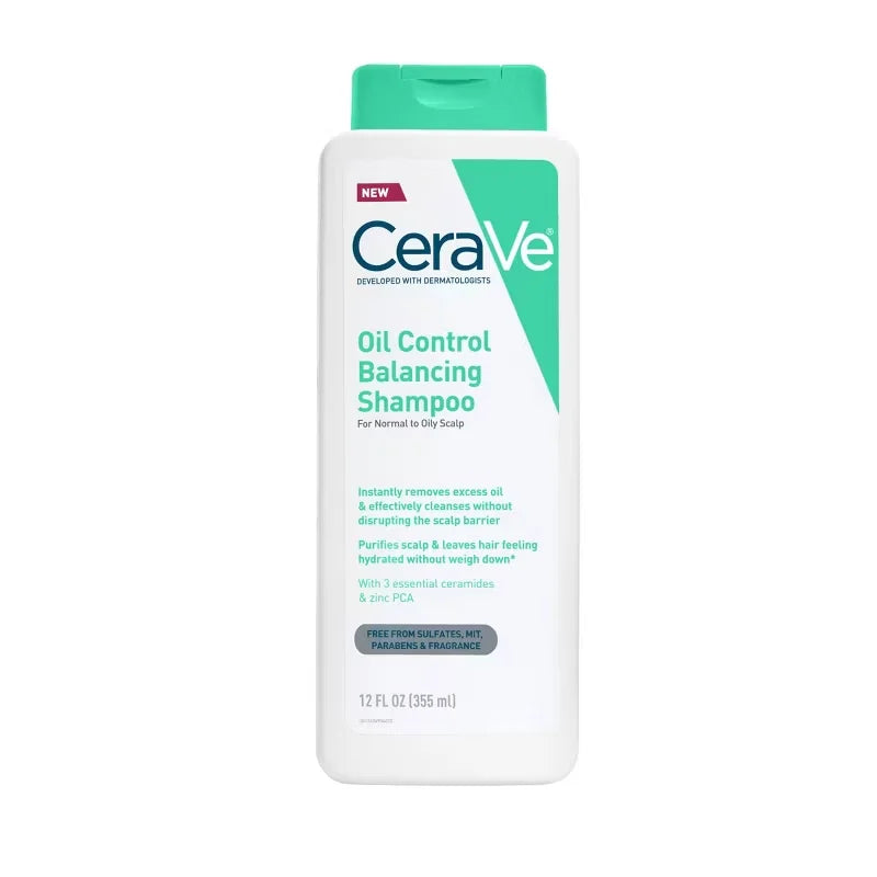 CeraVe Oil Control Gentle Scalp Care Shampoo - 12 fl oz: For Coily & All Hair Types, Daily Use, Sulfate-Free