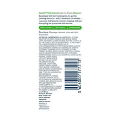 CeraVe Hydrating Cream-to-Foam Face Wash - 3 fl oz: Paraben-Free, Non-Toxic, Suitable for All Skin Types