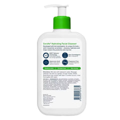 CeraVe 2 Pack/16fl oz Each Hydrating Face Wash with Hyaluronic Acid and Glycerin for Normal to Dry Skin